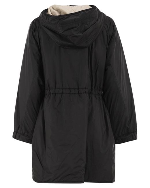 Weekend by Maxmara Black Long-Sleeved Reversible Parka