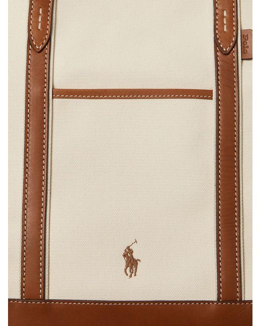 Polo Ralph Lauren White Medium Canvas Tote Bag