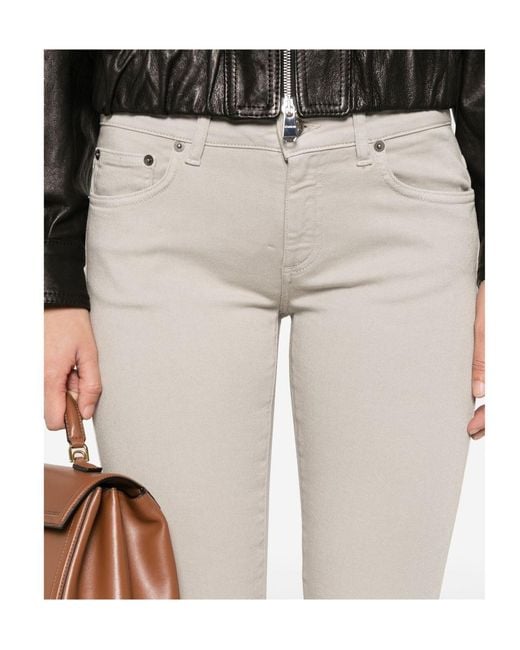 Dondup Gray Belt-Loop Jeans