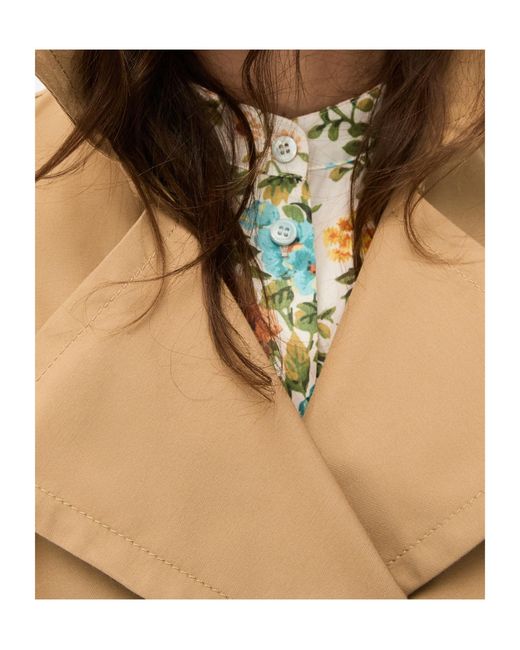 iBlues Natural Straight-Fit Trench Coat
