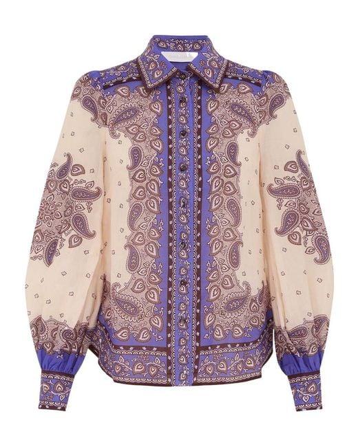 Zimmermann Purple Maxine Shirt