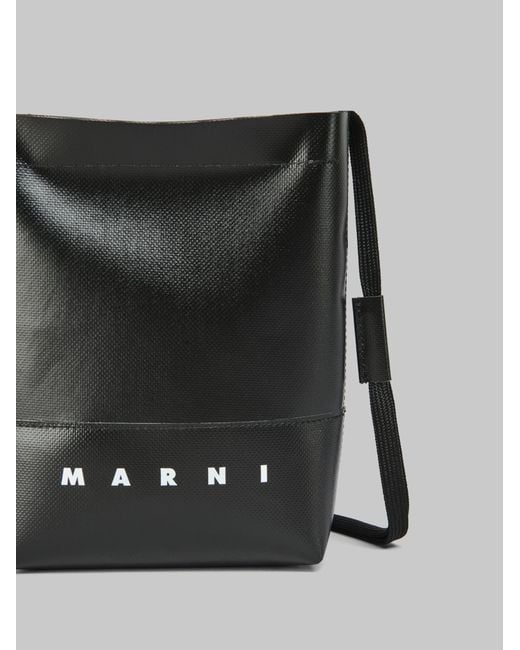 Marni Black Logo-Printed Shoulder Bag for men