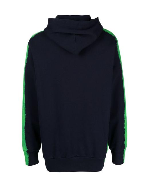 Moschino Blue Logo-Print Pullover Hoodie for men