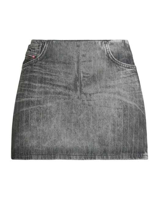 DIESEL Gray Colored Denim Half Skirt