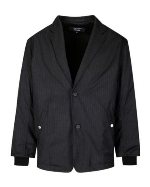 Comme des Garçons Black Comme Des Garçons Homme Single-Breasted Striped Jacket for men