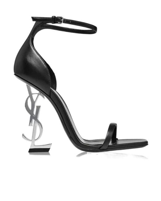 Saint Laurent White Opyum High-Heeled Sandals