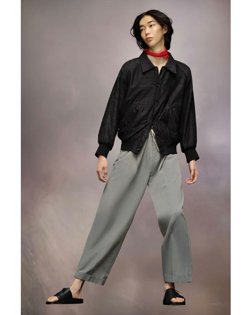 Maison Margiela Black Dupion Bomber Jacket for men