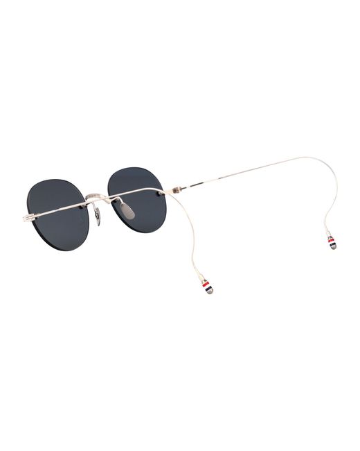 Thom Browne Blue Eyewear Oval Frame Sunglasses for men