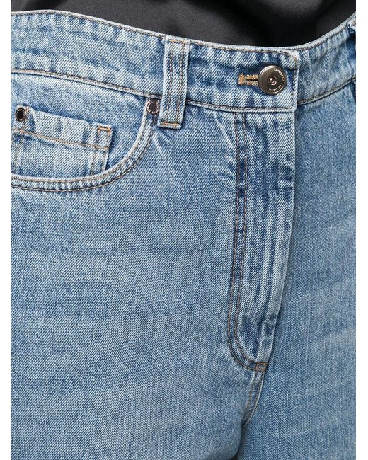 Brunello Cucinelli Blue Mid-Rise Mom Jeans
