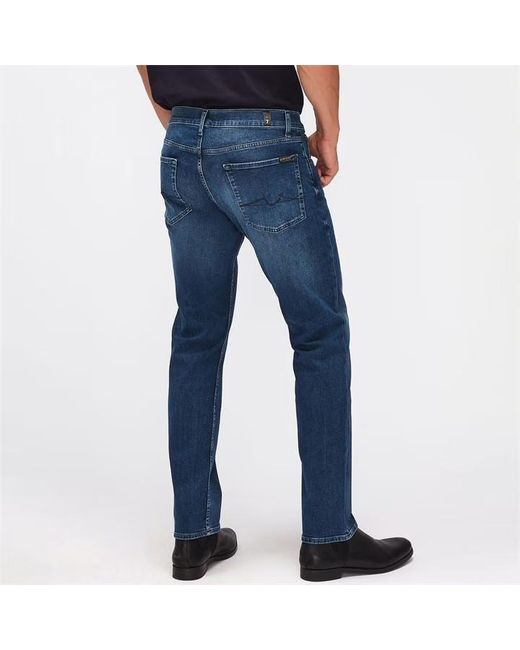 7 For All Mankind Blue Slimmy Jeans for men
