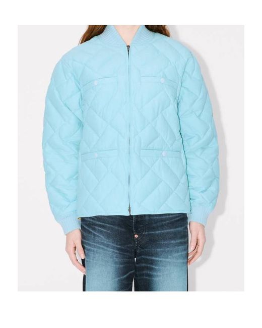 KENZO Blue Quilted Down Jacket