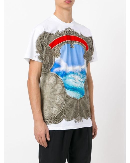 Givenchy Blue Columbian Printed T-Shirt for men