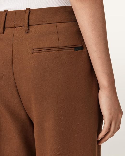 AllSaints Brown Beck Belt Loop Casual Pants