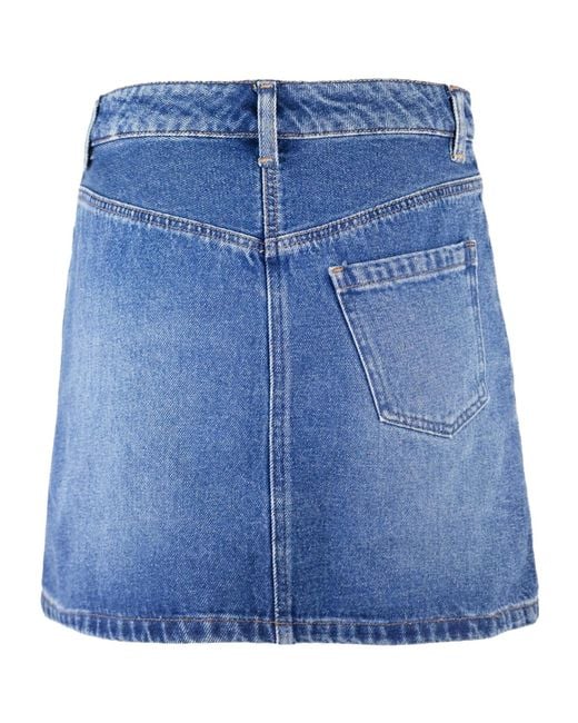 A.P.C. Blue A-Line Mini Denim Skirt