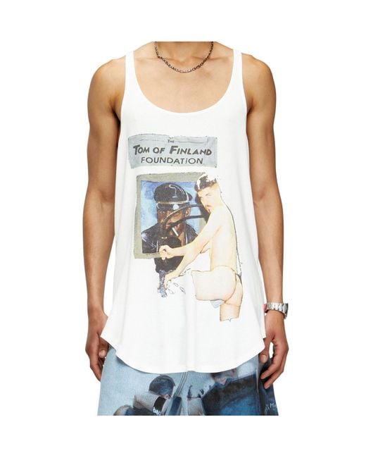 DIESEL White X Tom Of Finland Foundation Pr-T-Shanry-Tom Vest for men