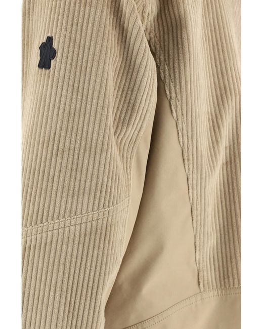 Moncler Natural Grenoble Ettal Corduroy Hooded Down Jacket for men