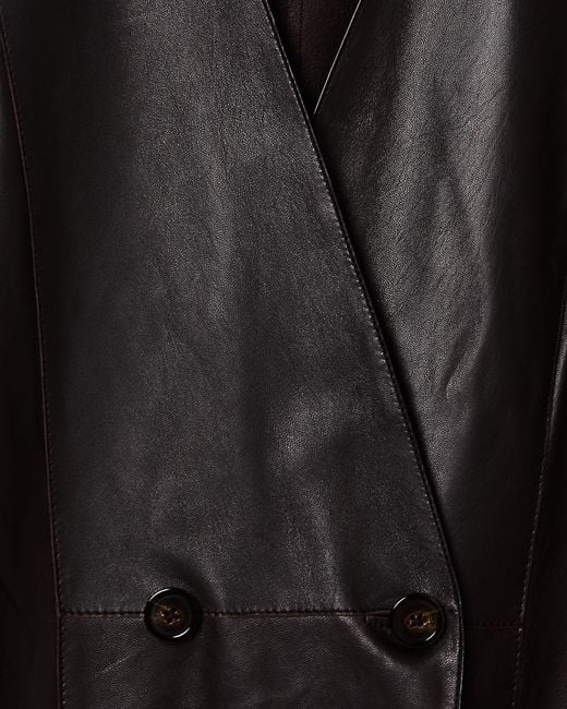 Emporio Armani Black Asv Napa Leather Suit Jacket