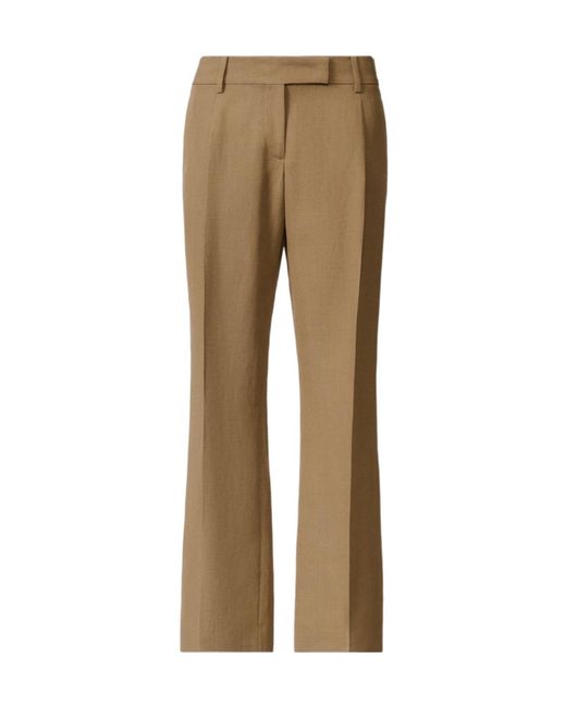 Fabiana Filippi Natural Casual Pants With Belt Loops