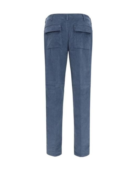 Etro Blue Roma Corduroy Utility Pants for men