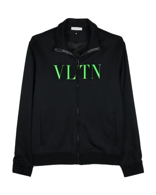 Valentino Black Vltn Zippered Pilot Casual Jacket for men