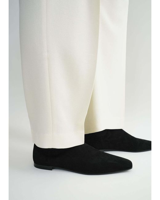 Totême Black Suede Chelsea Boots