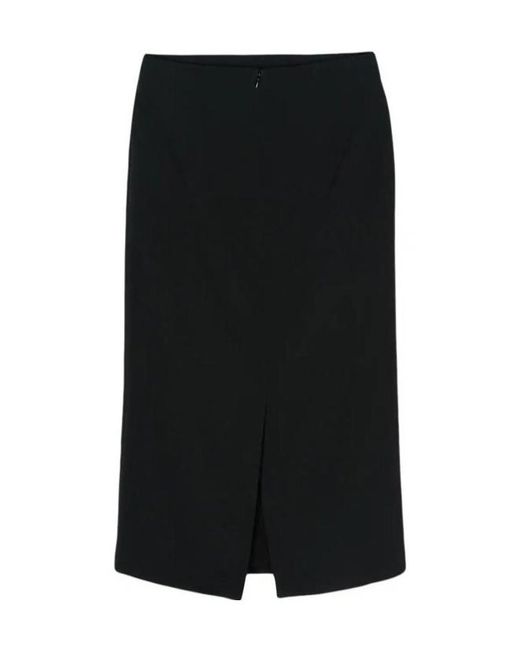 Gabriela Hearst Black Manuela Crepe Midi Skirt
