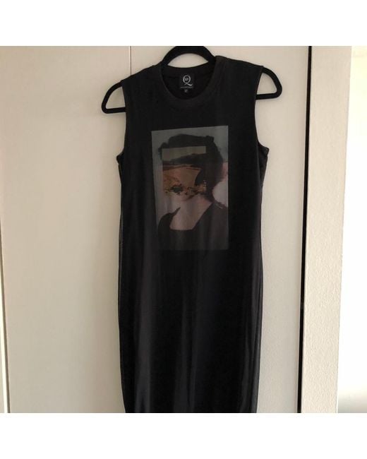 McQueen Black Hollow Portrait Dress