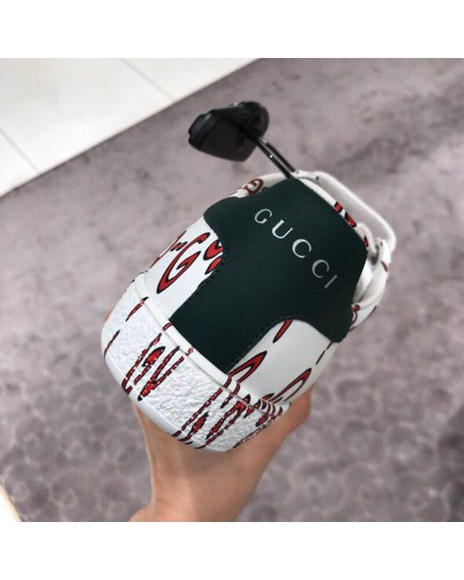 Gucci White Gg Supreme Sneakers for men