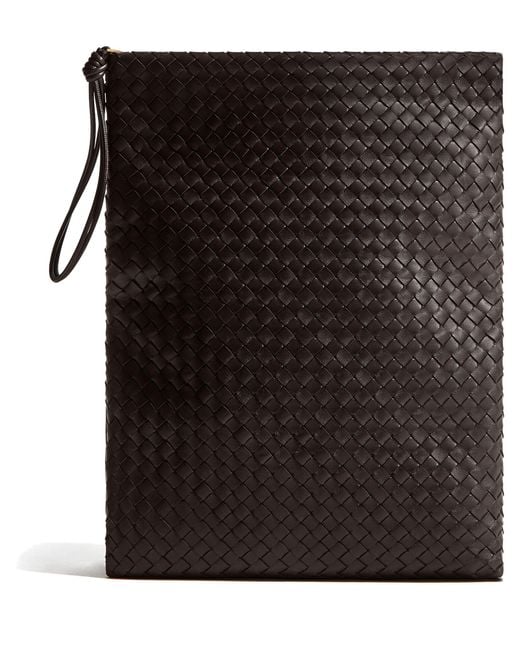 Bottega Veneta Black Giornale Pouch