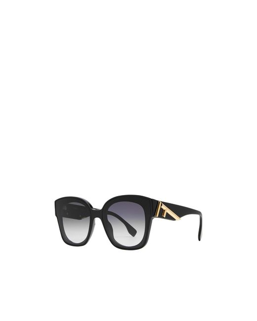 Fendi Metallic Round Square-Frame Sunglasses