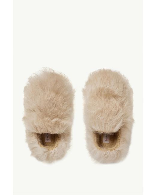 Moncler Natural Snug Shearling Flats