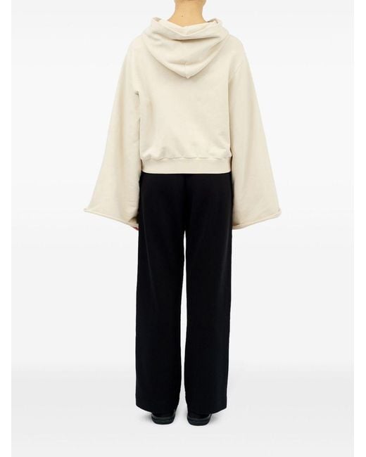 MM6 by Maison Margiela Natural Drop-Shoulder Hooded Sweatshirt