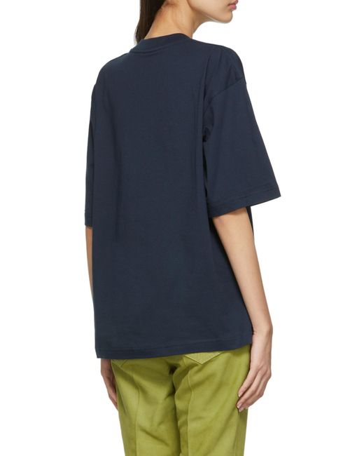 Marni Blue Logo Printed Crewneck T-Shirt for men
