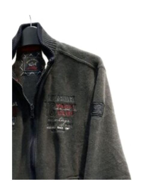 Paul & Shark Black Zipper Casual Jacket for men