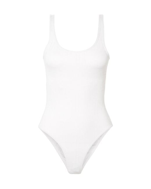 Totême White Triangle One-Piece Swimsuit