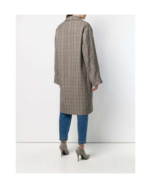 Stella McCartney Gray Plaid Coat
