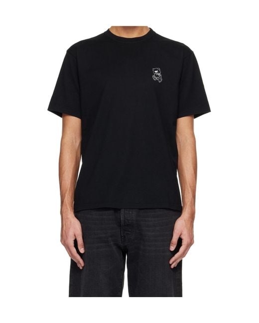 Undercover Black Crew Neck Short-Sleeved T-Shirt for men