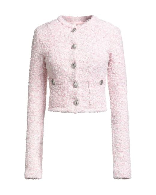 Balenciaga Pink Fashionable And Simple Tweed Coat