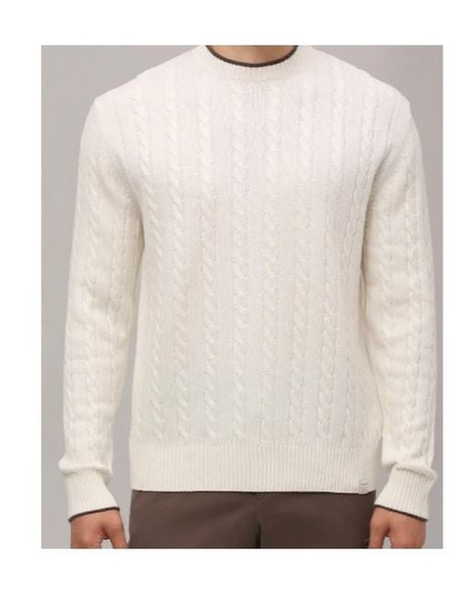 Paul & Shark White Crew Neck Sweater for men