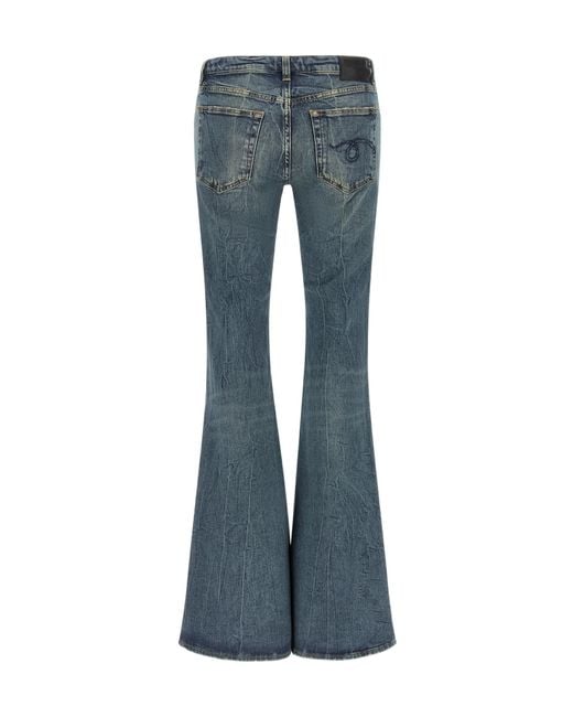 R13 Blue 'Overflow Boy Flare' Jeans