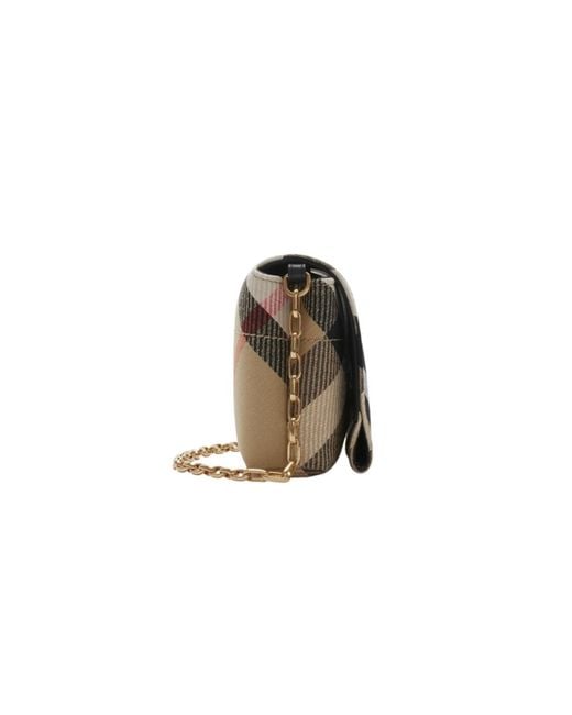 Burberry Gray Checked Mini Bag