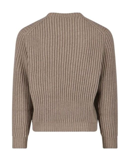Loro Piana Brown Plane Tree Crewneck Jumper for men