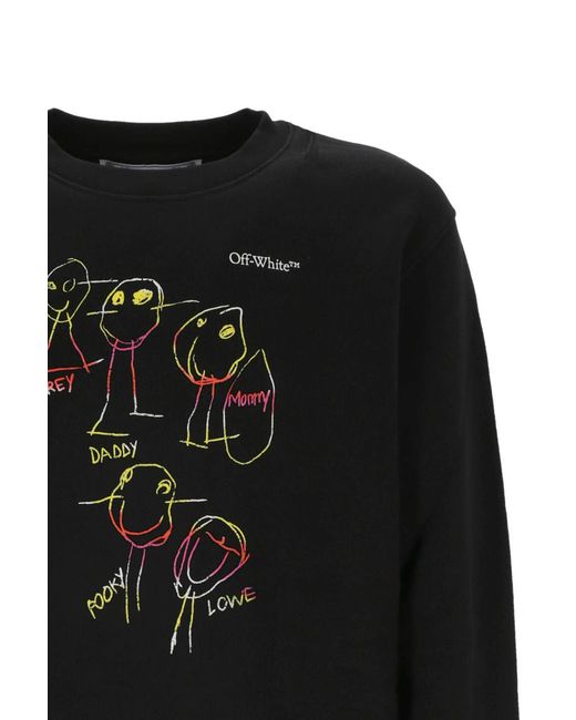 Off-White c/o Virgil Abloh Black Graphic-Print Cotton Sweatshirt