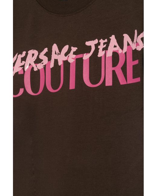 Versace Jeans Red Logo-Stamp T-Shirt