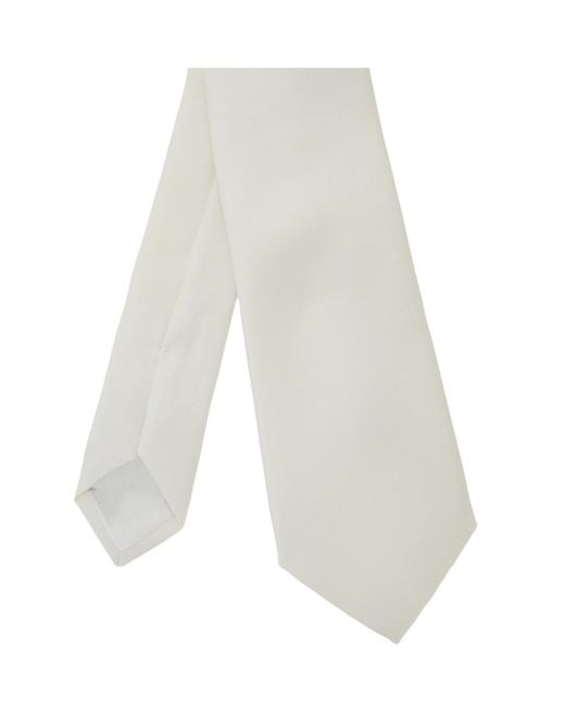 Tagliatore White Classic Logo-Patch Tie for men