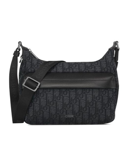 Dior Black Small Rider Soft Hobo Bag for men