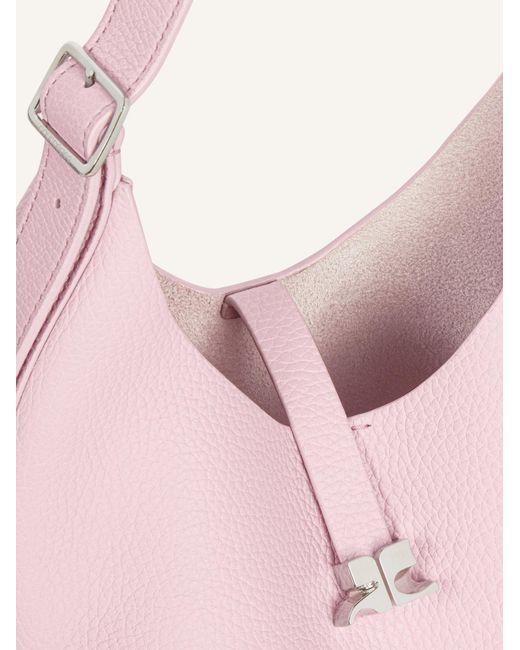 Courreges Pink Small Logo-Buckle Shoulder Bag