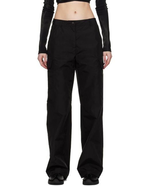 Our Legacy Black Wide-Leg Cargo Trousers