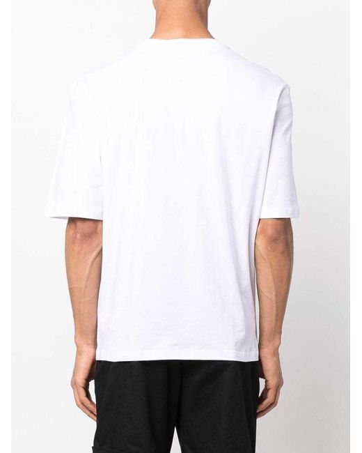 Moschino White Logo Short-Sleeved T-Shirt for men