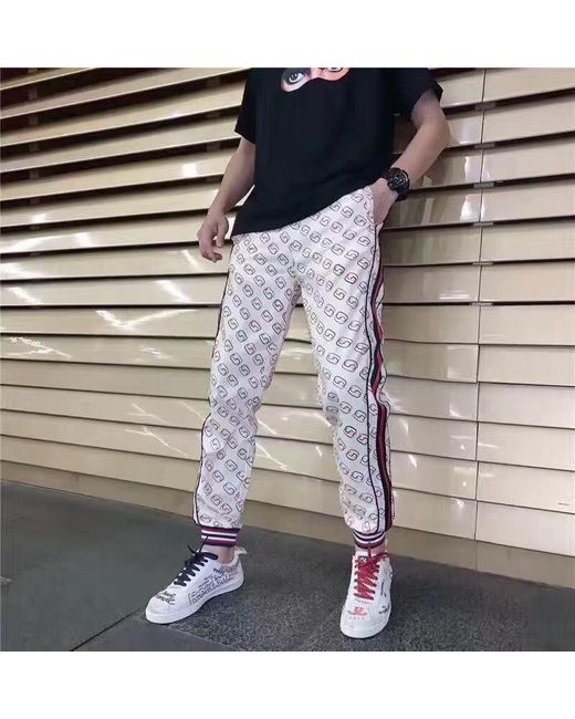 Gucci Pink Gg Printed Jogging Pant for men